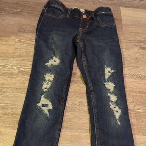 Abercrombie kids 9/10 long mid rise pull on jean legging girls